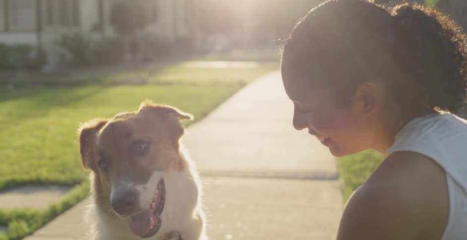 Woman Jogging With Dog