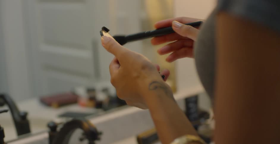 Woman Gets Ready To Go On Date