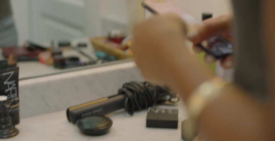 Woman Gets Ready To Go On Date
