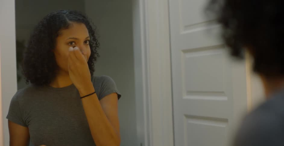 Woman Gets Ready To Go On Date