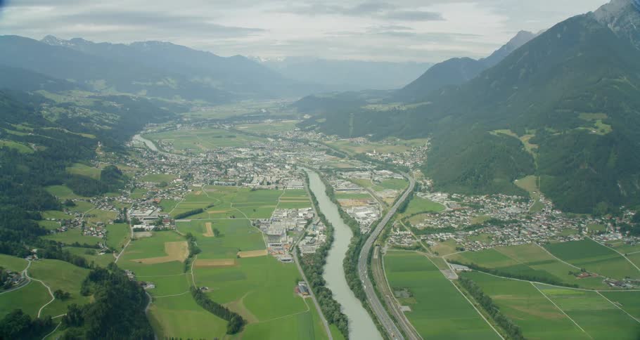 Aerials Of The Austrian Alps In Summer