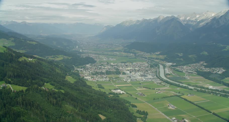 Aerials Of The Austrian Alps In Summer