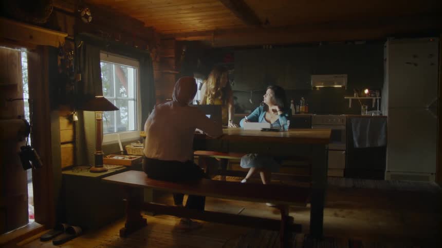 Family And Friends In Dark House