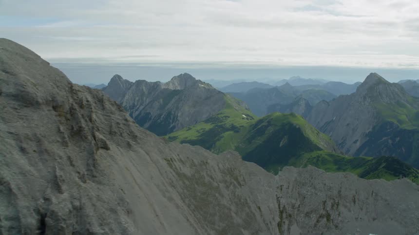 Aerials Of The Austrian Alps In Summer