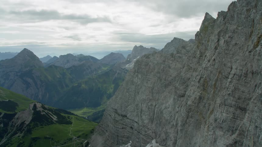 Aerials Of The Austrian Alps In Summer