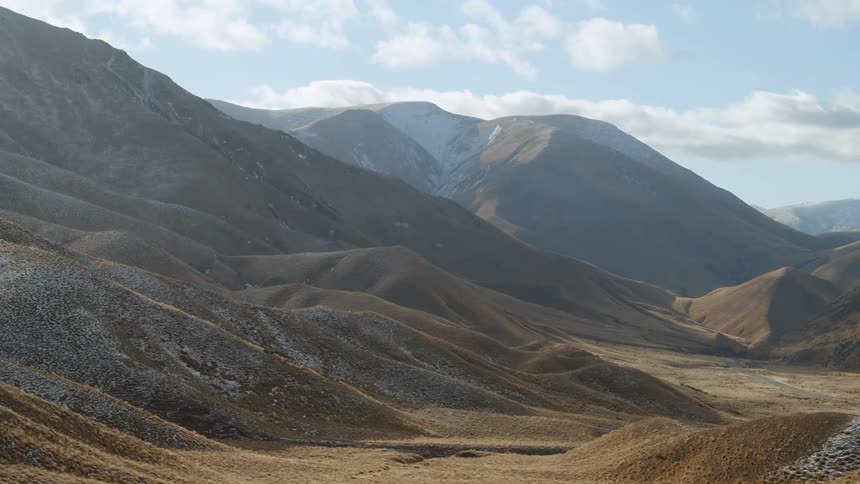 A sandy mountain on a sunny day