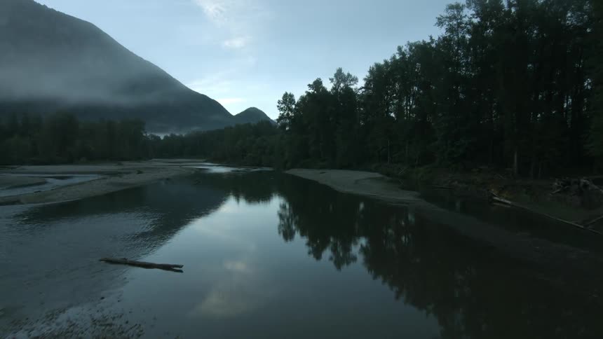 A stream is shown with a bank