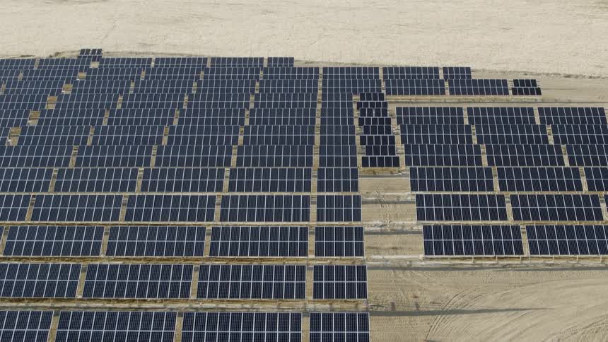 Solar panels are directed towards the sunlight