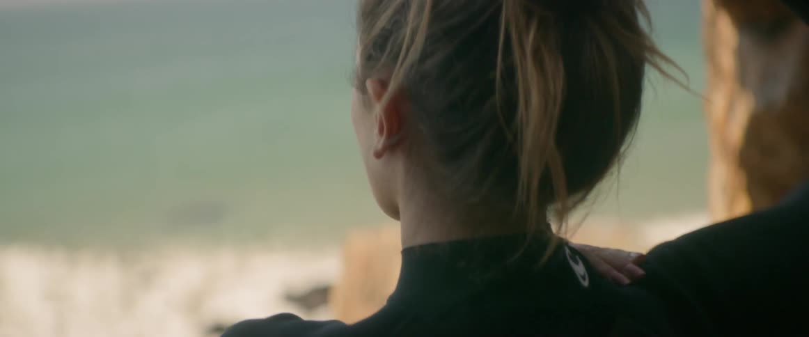 Young Woman Meditating And Surfing