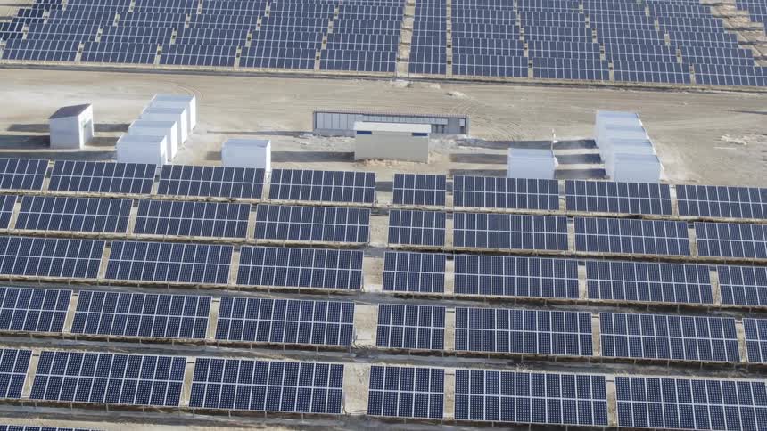 Solar panels are directed towards the sunlight