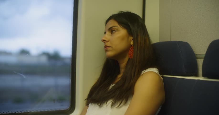 Woman Traveling In New City