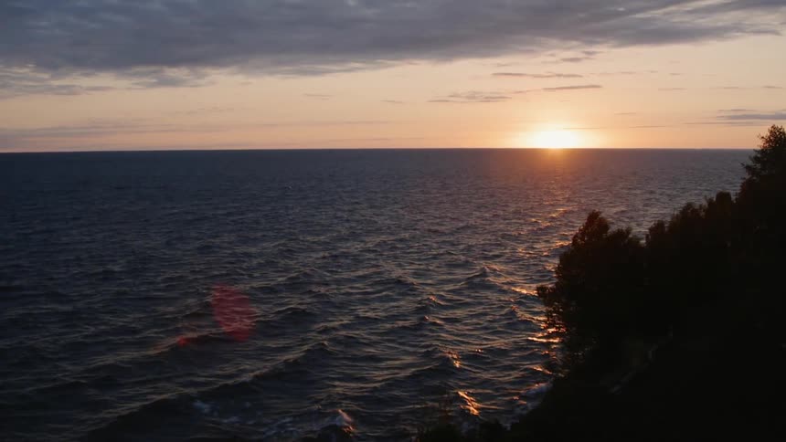 The oceans ripples in the wind