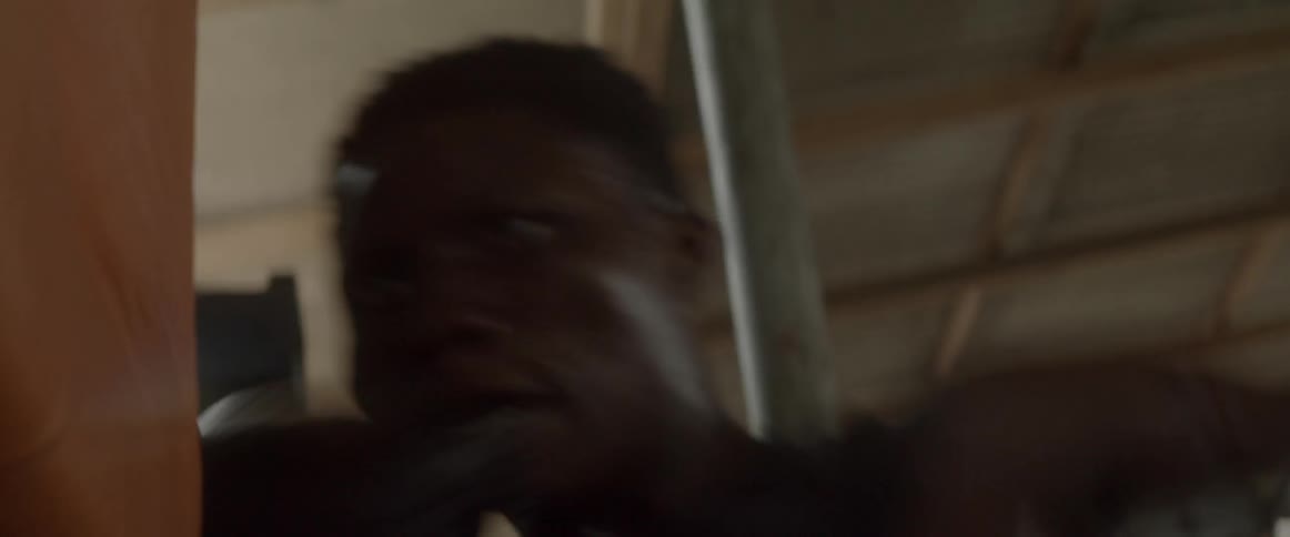 A man practices boxing