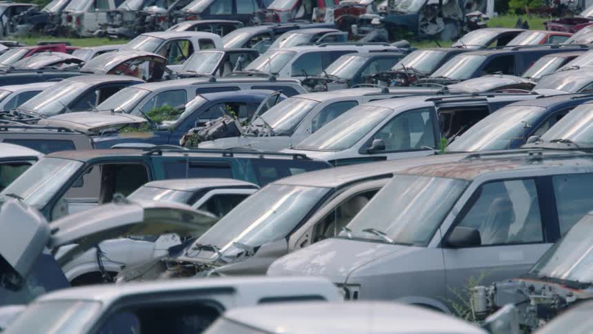 Many cars are parked in the lot