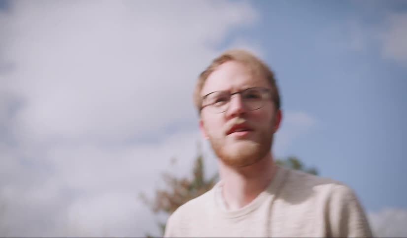 Man gets up off of ground looks around