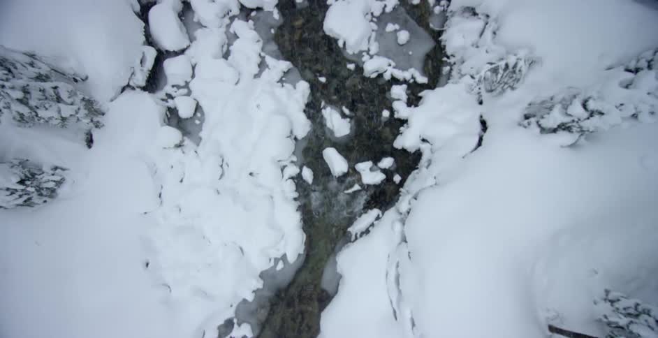 A crag in a snowy field