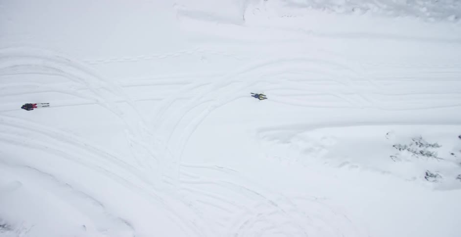 People are skiing in a field