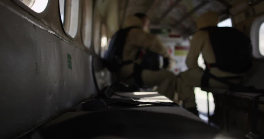 Men are flying to a battle zone