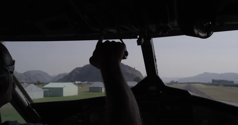 Person is flying a helicopter