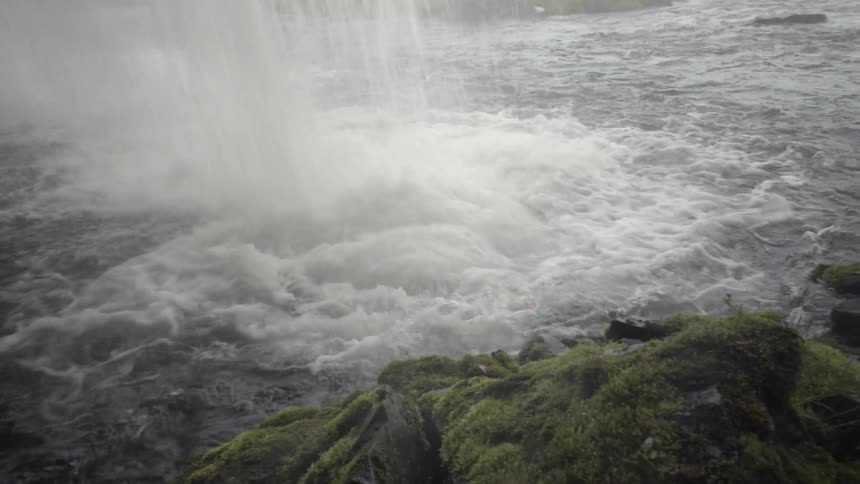 Water is rushing