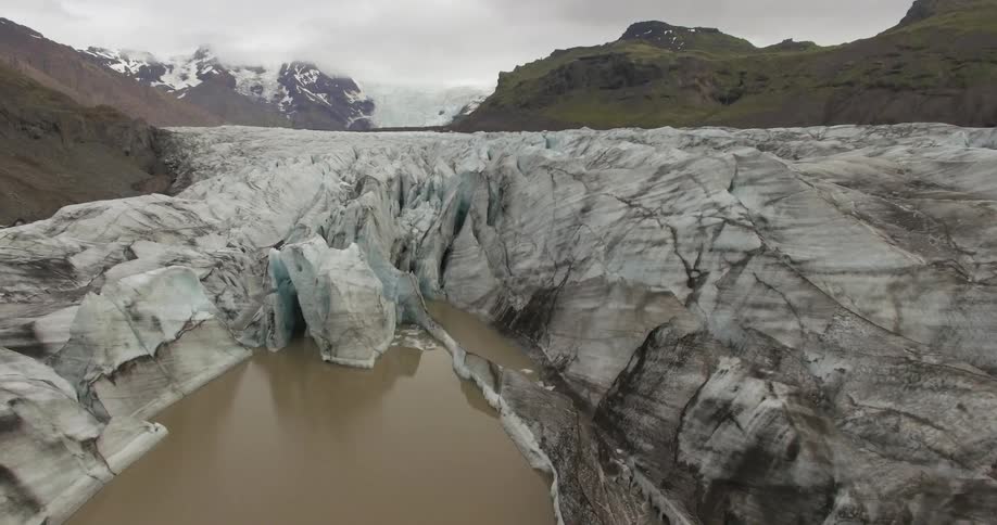 Snow and ice in the mountains