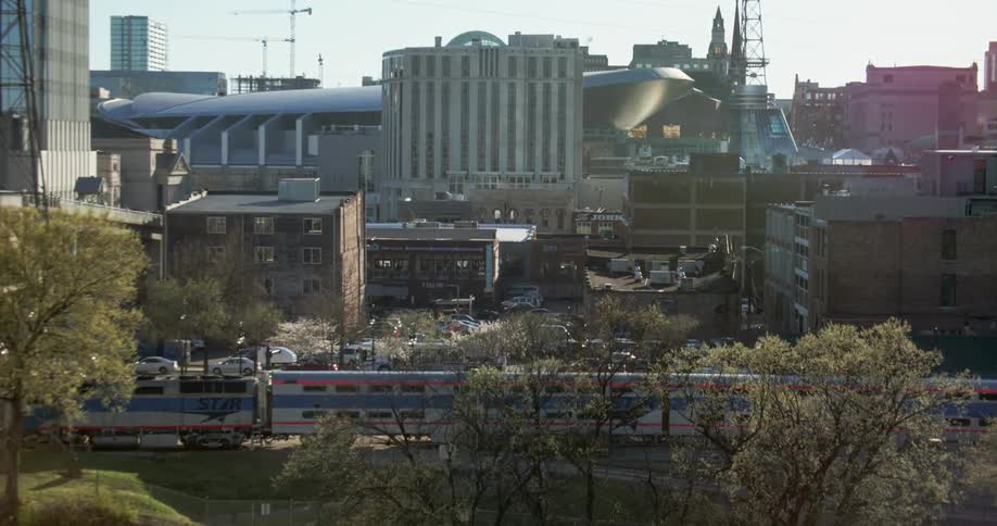 Vehicles driving in a city