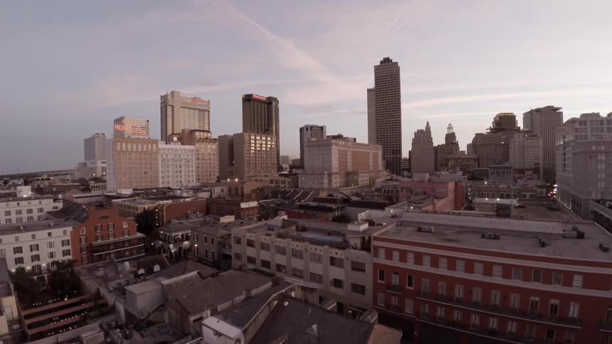 Downtown New Orleans at dusk