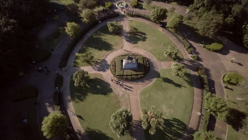 An aerial view of Jackson Square