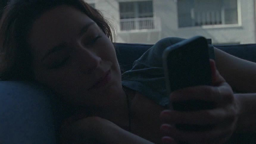 A person using their phone