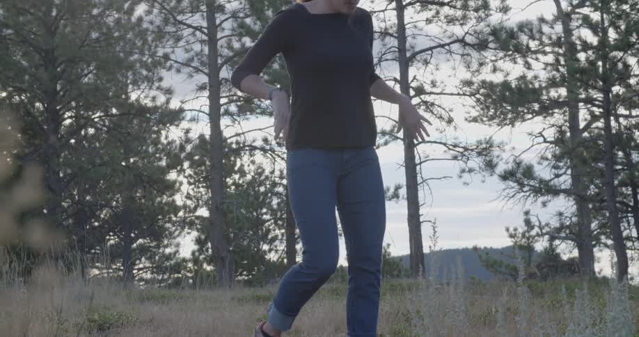 A person shaking off their hands