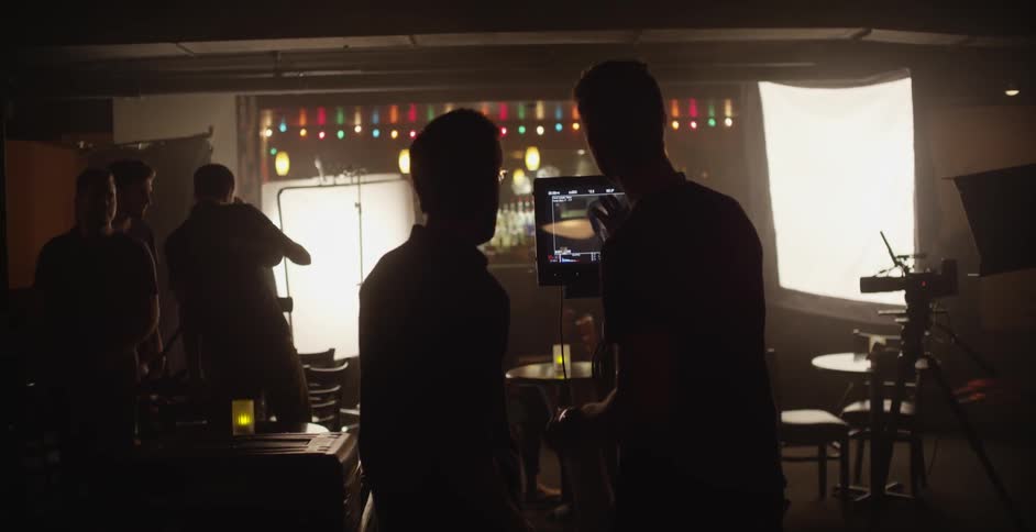 People are filming a show