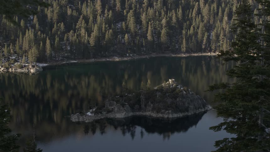 A beautiful scene of nature with a river and a forest has been recorded with a nice reflection