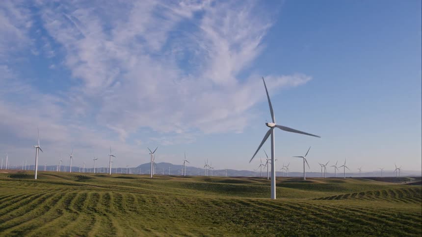 Windmill farm on the plains