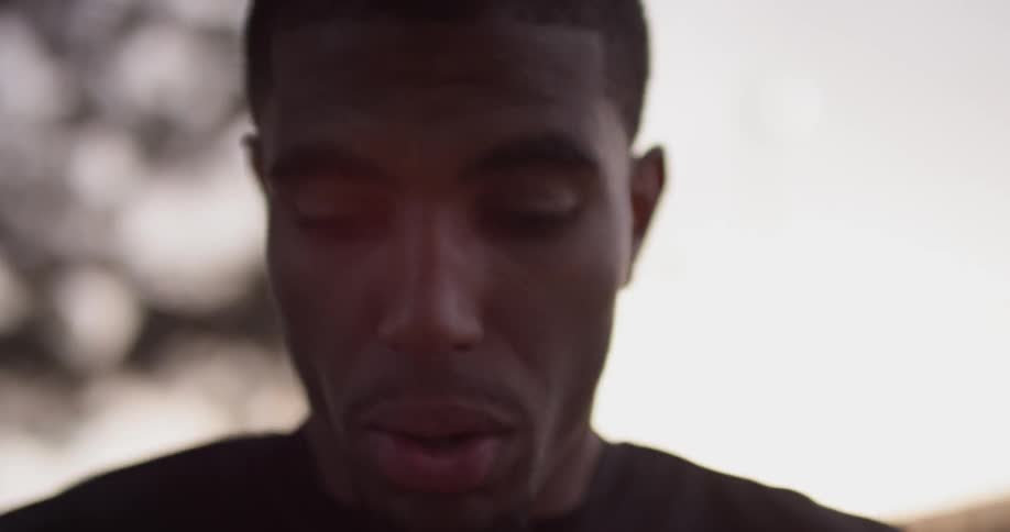 A surprised man looking at something