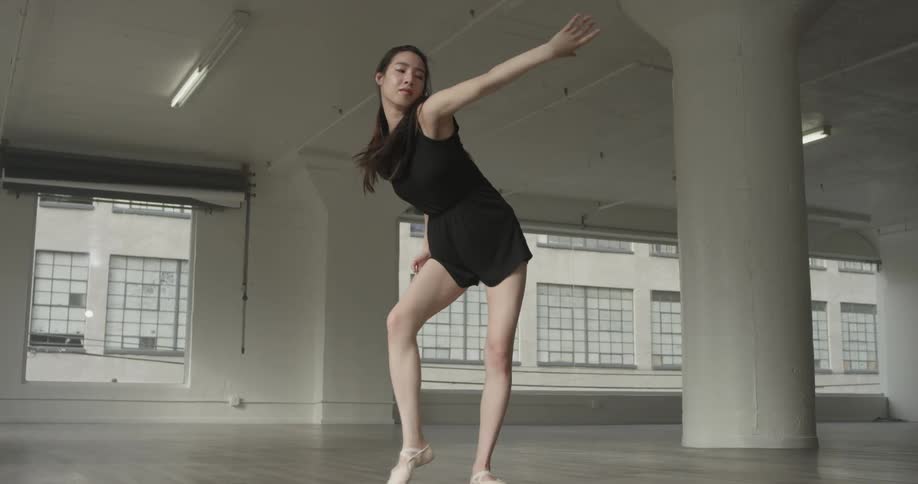 Jazz Dancer In Large Studio