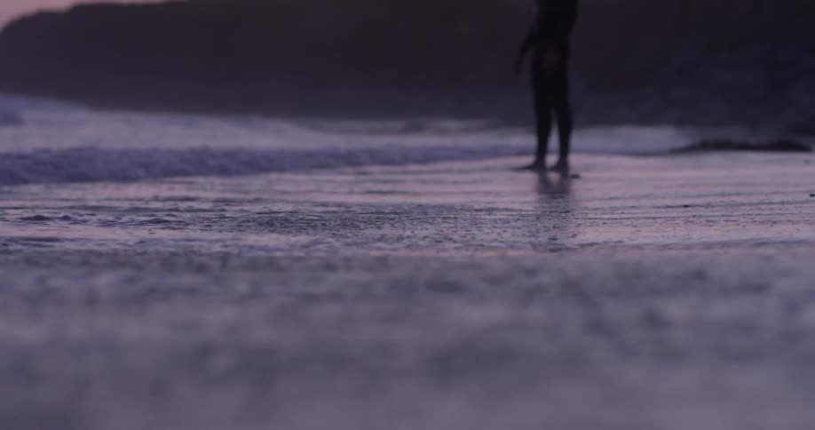 Water moves up on to the shore