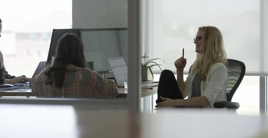 Women sitting in an office
