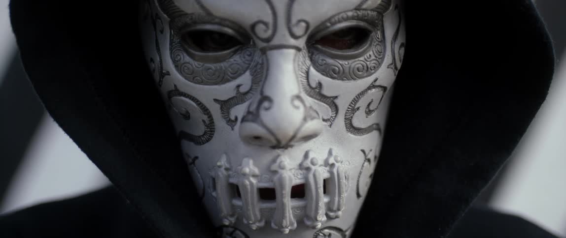 A man  in a mask