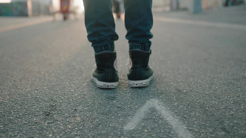 Person is standing in the street
