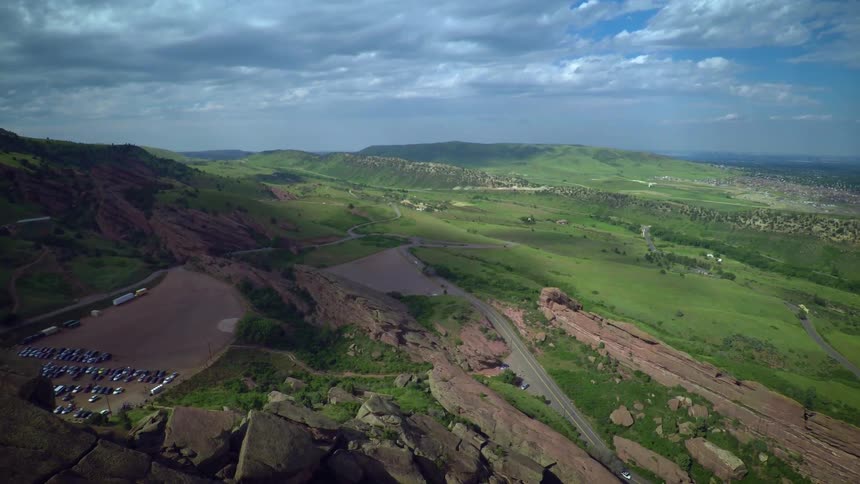 A mountainside is shown