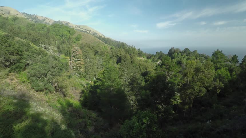 Aerial view of a mountain range