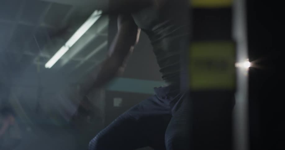 Man Working Out In Gym