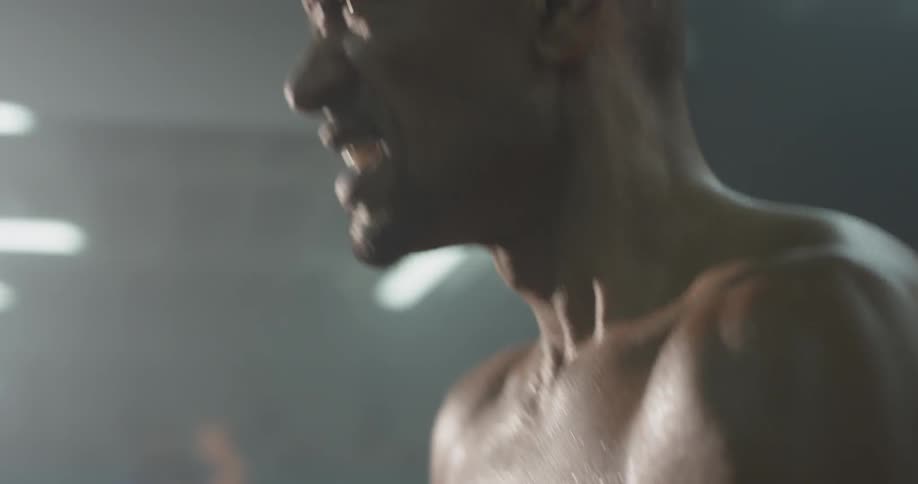 Man Working Out In Gym