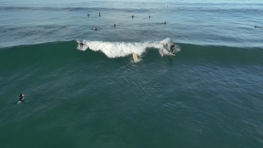 People surfing waves in the ocean