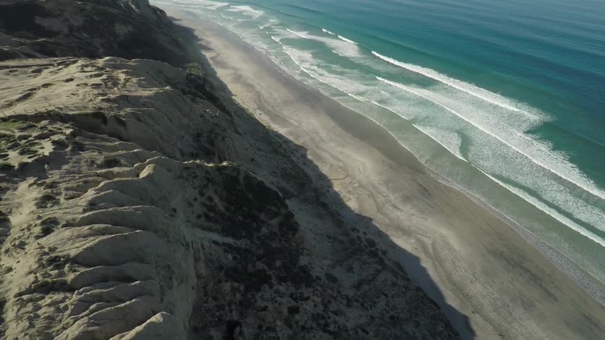 Aerial view of a sandy beach