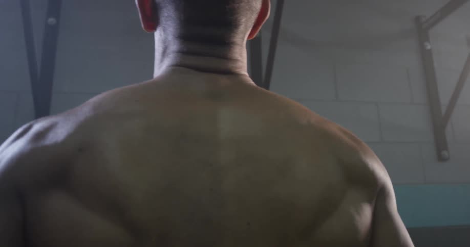 Man Working Out In Gym