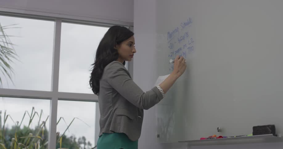 Businesswoman Working At An Office