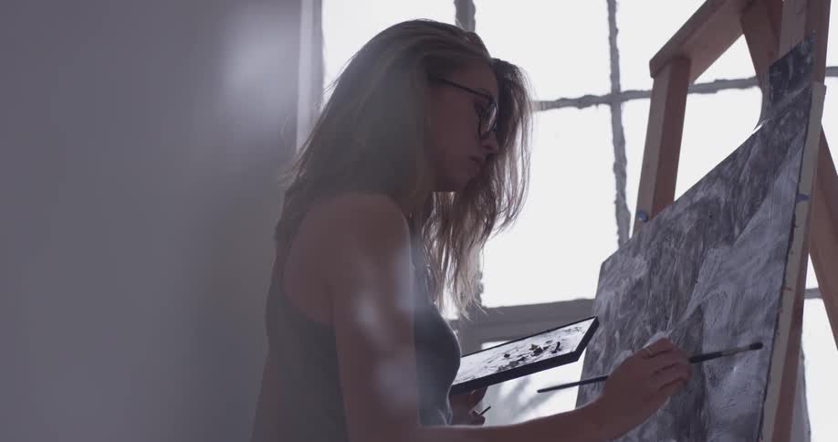 Painter In Her Studio