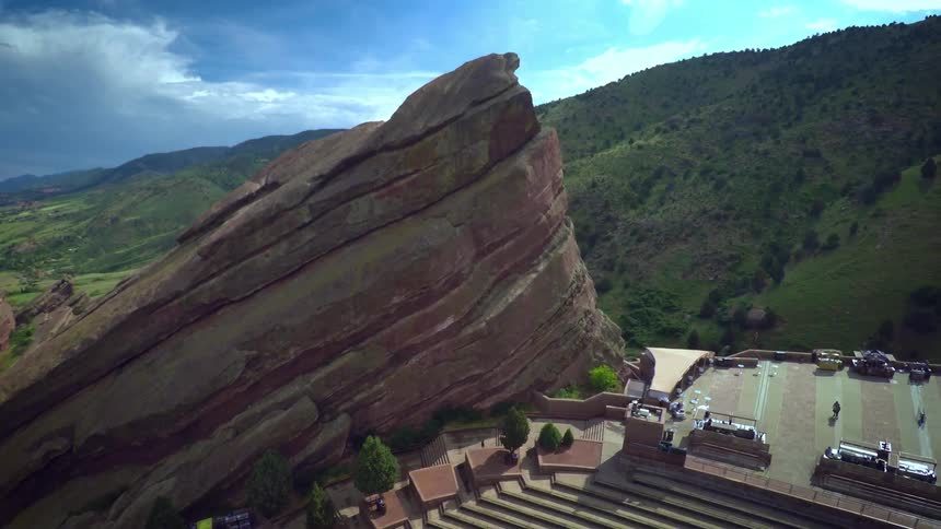A rock formation jutting from the ground