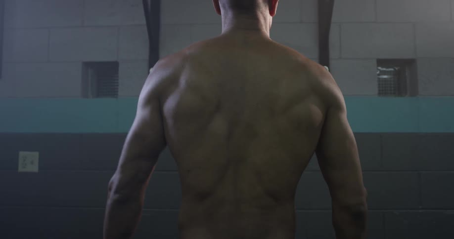 Man Working Out In Gym